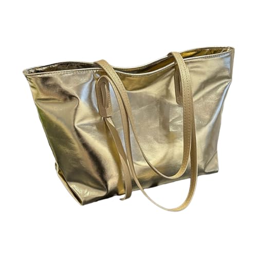 BABYVIVA Tasche für Damen, stilvolle Nylon-Umhängetasche für Studenten, geräumig und Handtasche, perfekt für Schule und Reisen, gold, Reference picture information von BABYVIVA