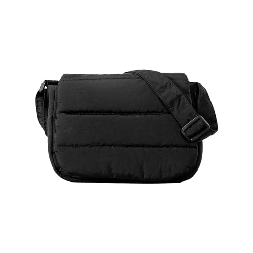 BABYVIVA Tasche für Damen, stilvolle gesteppte Umhängetasche für Frauen und Mädchen, trendige und praktische Handtasche, Crossbody-Börse, Schwarz , Reference picture information von BABYVIVA