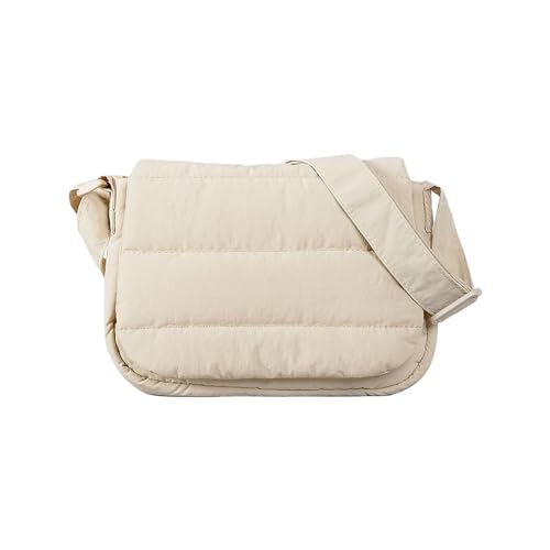 BABYVIVA Tasche für Damen, stilvolle gesteppte Umhängetasche für Frauen und Mädchen, trendige und praktische Handtasche, Crossbody-Börse, beige, Reference picture information von BABYVIVA