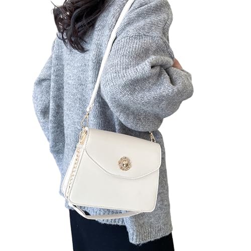 BABYVIVA Tasche für Damen, stilvolle und praktische Umhängetasche aus PU-Leder, Crossbdoy Geldbörse, Unterarm-Handtasche für den täglichen Gebrauch, weiß, As shown in the picture (error 1-3cm) von BABYVIVA