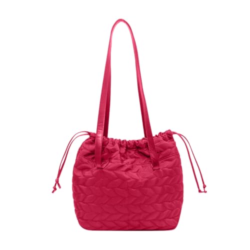 BABYVIVA Tasche für Damen, stilvolle und vielseitige Umhängetasche, funktionale Einzel-Umhängetasche, Stoff für Herbst/Winter, perfekt für Pendeln und Einkaufen, rose pink, As shown in the picture von BABYVIVA