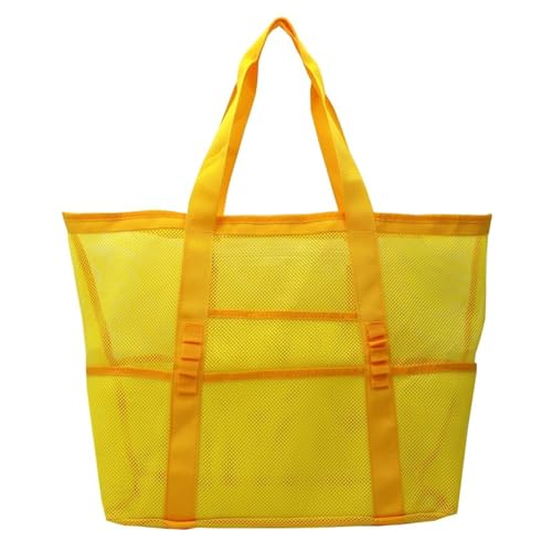 BABYVIVA Tasche für Damen, wasserdichte Strandtaschen für Erwachsene, große Kapazität, Schultertaschen für Reisen, Aufbewahrungstasche, Handtasche, gelb, 43*20*39cm von BABYVIVA