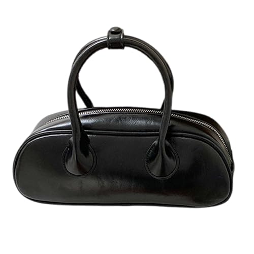 BABYVIVA Umhängetasche für Damen, PU-Leder, einfache Handtasche, einfarbig, Kuriertasche, Mädchen, lässig, Umhängetasche, Einkaufstasche, Dating-Tasche, Schwarz , As shown in the picture (error 1-3cm) von BABYVIVA