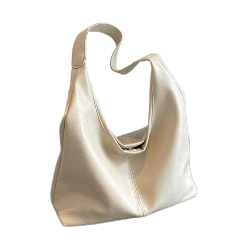 BABYVIVA Umhängetasche für Damen, PU-Tasche, einfarbig, trendige Achseltasche, Ledertasche, Unterarmtasche für Mädchen, Damen, modische Handtasche, beige, As shown in the picture (1-3cm error) von BABYVIVA