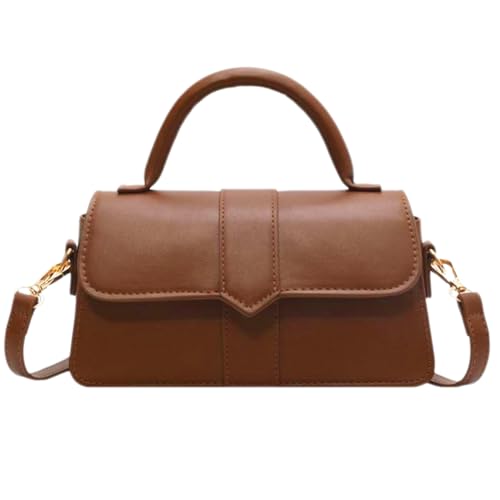 BABYVIVA Umhängetasche für Damen, einfarbig, Kuriertasche, Handtasche für Damen, Mädchen, modische Damen-Geldbörse, lässige Tasche, coffee, Reference size chart von BABYVIVA