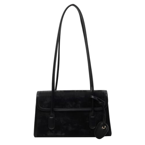 BABYVIVA Umhängetasche für Damen, einfarbig, Unterarmtasche für Mädchen, Damen, Achseltasche, große Kapazität, Handtasche, Schwarz , As shown in the picture (1-3cm error) von BABYVIVA