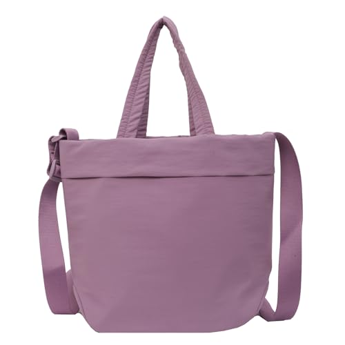 BABYVIVA Umhängetasche für Damen, große Kapazität, Umhängetasche, Schultertaschen für Mädchen, Frauen, einfarbig, Büchertasche, Handtasche, violett, As shown in the picture (error 1-3cm) von BABYVIVA