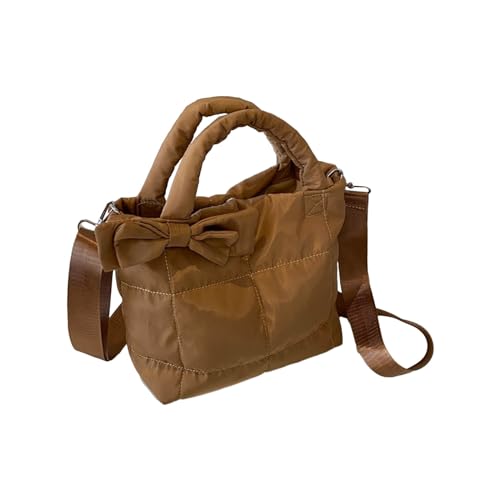 BABYVIVA Umhängetasche für Damen, trendige gesteppte Tasche, weiche Tasche, Puffertasche, große Kapazität, Handtasche, Crossbody-Tasche, braun, Reference picture information von BABYVIVA