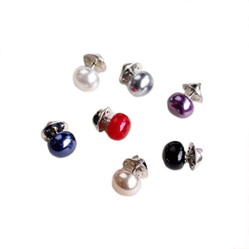 staol Brosche für Frauen, 7 Stück/Set, einfache Damennadel, feste Kleiderschnalle, Anti-Licht, Brosche, Clips, Hosen, Accessoires, Schmuck für Unisex, Pearl 0.8cm, Metall von BABYVIVA