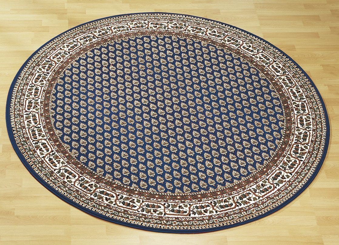 Brücken/Teppiche und Bettumrandungen mit Mir-Muster, Größe 309 (2 Vorleger, 60x110 cm und 1 Läufer, 60x320 cm), Blau von BADER