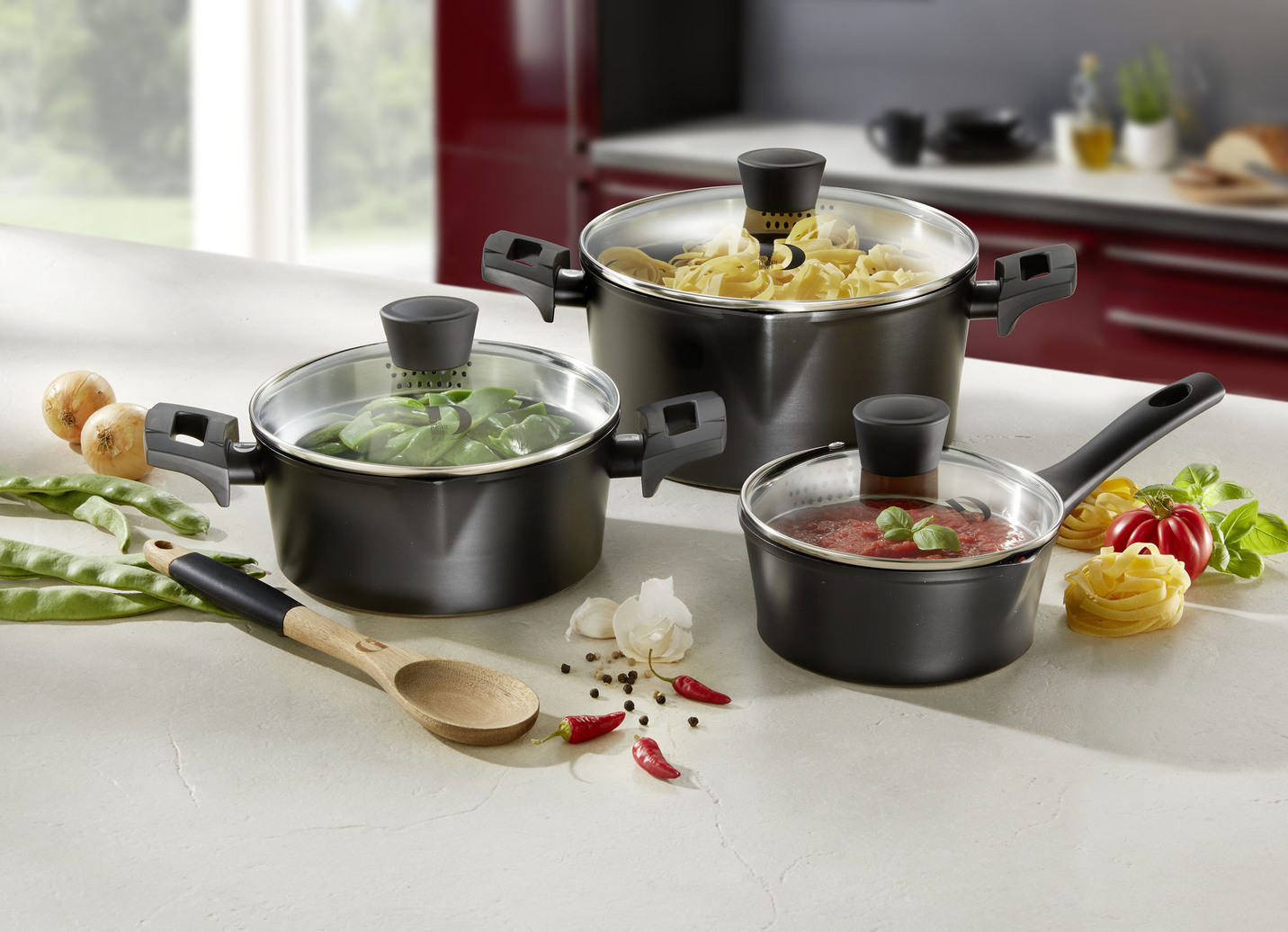 Exklusive Küchenserie aus der Sendung Das perfekte Dinner, Topf-Set, 7-teilig Exklusive Küchenserie aus der Sendung Das perfekte Dinner, Topf-Set, 7-teilig von BADER