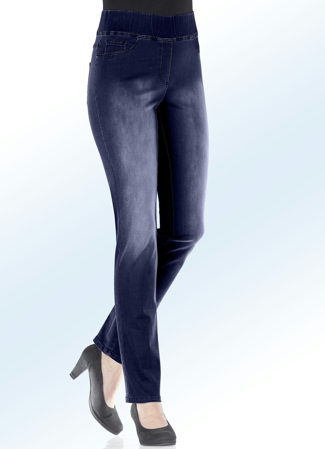Figurformende Jeans, Dunkelblau, Größe 25 von COSMA