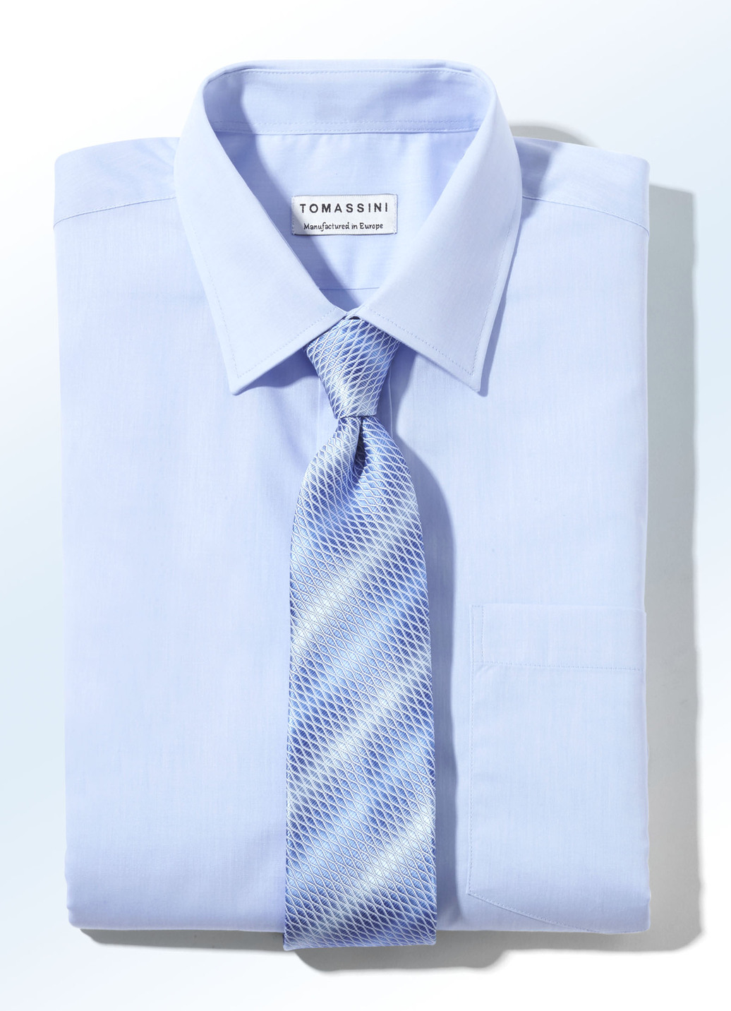 Hemd mit Kentkragen in 5 Farben und 2 Ausführungen, Länge Kurzarm, Bleu, Größe 39 von BADER