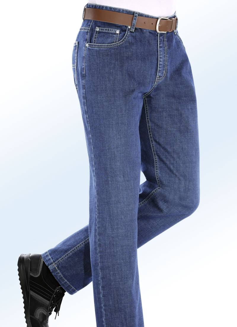 Jeans in 3 Farben, Jeansblau, Größe 50 von BADER