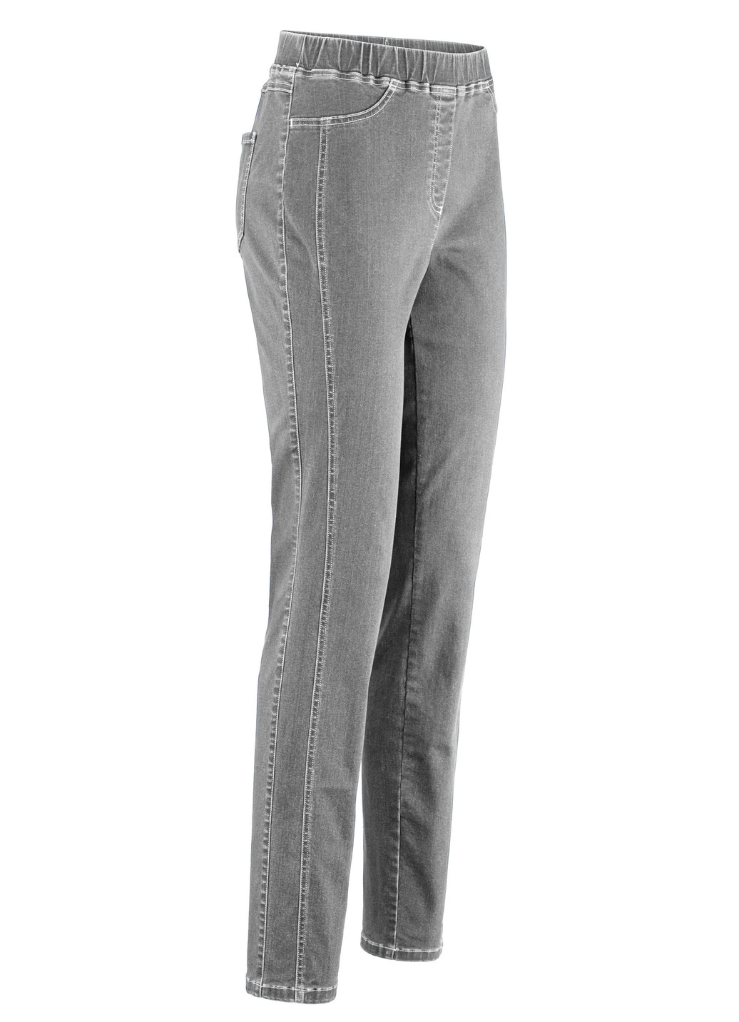 Jeans in komfortabler Schlupfform, Grau, Größe 21 von COSMA