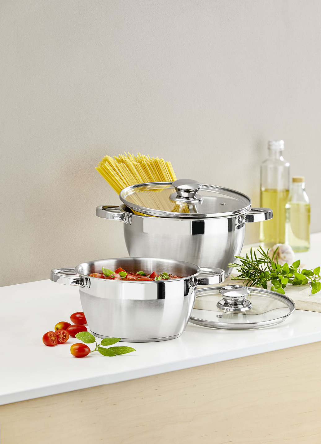 Kochgeschirr aus Edelstahl - Ideal für kleine Haushalte, Topf-Set, 4-teilig, Edelstahl Kochgeschirr aus Edelstahl - Ideal für kleine Haushalte, Topf-Set, 4-teilig, Edelstahl von BADER