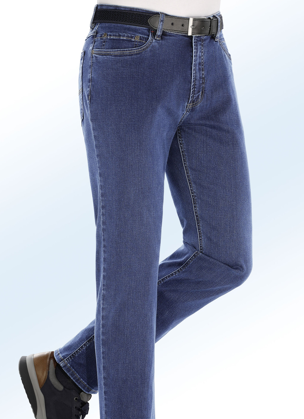 Superstretch-Jeans von „Suprax“ in 4 Farben, Jeansblau, Größe 27 von Suprax