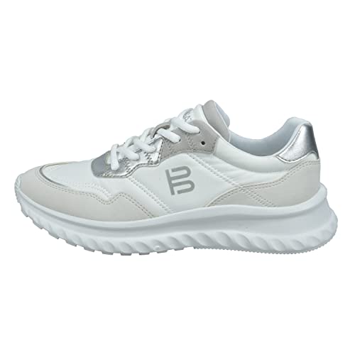 BAGATT Damen D31-AEE02 Sneaker, White/Silver, 37 EU von BAGATT