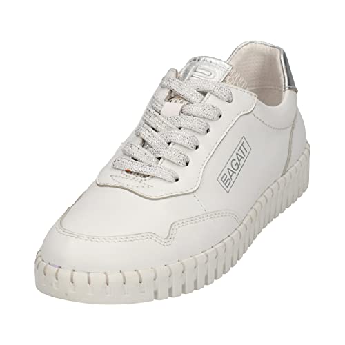 BAGATT Damen D31-AFJ01 Sneaker, White/Silver, 40 EU von BAGATT