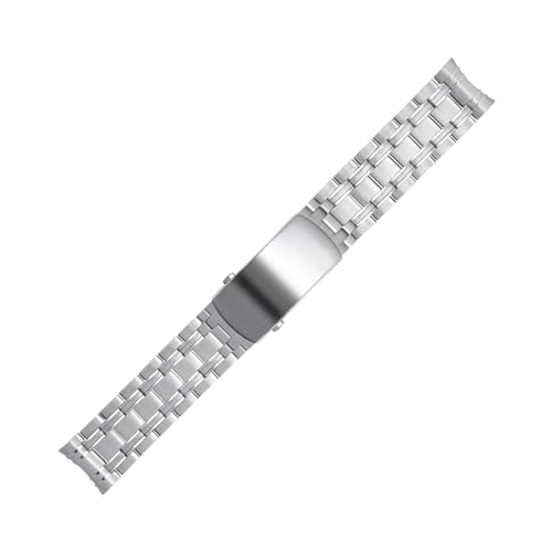 BAHDB 316L Edelstahl 20 mm Uhrenarmband, passend für Omega-Armband, Metallarmband, neue Seamaster DIVER 300M Push-Slider-Schnalle(Color:Silver) von BAHDB