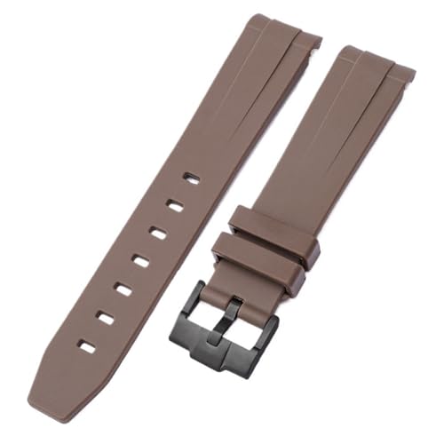 BAHDB Camouflage-Armband für Omega für Swatch MoonSwatch, gebogenes Ende, Silikon-Gummi-Armband, Herren- und Damen-Sportuhrenarmband, Zubehör, 20 mm (Color : Brown02, Size : 20mm) von BAHDB