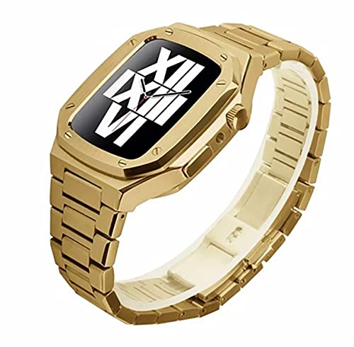 BAHDB Edelstahl-Uhrenarmband, für Apple Watch 45 mm, 44 mm, 41 mm, 9, 8, 7, 6, SE, 5, 4, 3, 2, 1, Serie, Ersatzarmband-Modifikationsset, For 44mm, Achat von BAHDB