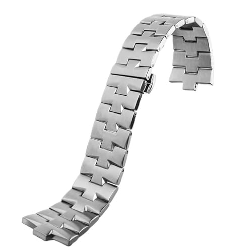 BAHDB Edelstahl-Uhrenarmband für Vacheron Constantin 4500 V 5500 V 7900 P47040 Uhrenarmband VC Convex Mouth 7 mm 8 mm 8,5 mm Uhrenarmband (Color : Silver, Size : 8mm) von BAHDB