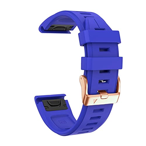 BAHDB Für Garmin Fenix ​​7S/5S Plus/6S/5S/Instinct 2S/D2, Quick-Fit-Armband aus weichem Silikon mit roségoldener Schnalle für Damen und Herren, atmungsaktives, wasserdichtes Armband-Zubehör (Color : von BAHDB