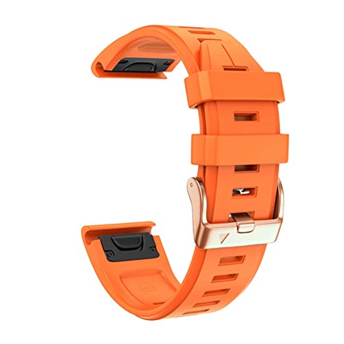 BAHDB Für Garmin Fenix ​​7S/5S Plus/6S/5S/Instinct 2S/D2, Quick-Fit-Armband aus weichem Silikon mit roségoldener Schnalle für Damen und Herren, atmungsaktives, wasserdichtes Armband-Zubehör (Color : von BAHDB