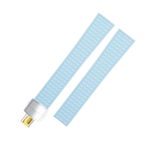 BAHDB Für Patek Strap Für Philippe Aquanaut 5067A-001 Gürtel Armband 19mm Weiche Fluororubber FKM Gummi Uhr Band Zubehör (Color : Blue 3, Size : 19MM) von BAHDB