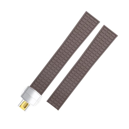 BAHDB Für Philippe Aquanaut 5067A-001 Gürtel Armband 19mm Weiche Fluorkautschuk FKM Gummi Uhrenarmband Zubehör Passend Für Patek Strap (Color : Brown 3, Size : 19MM) von BAHDB