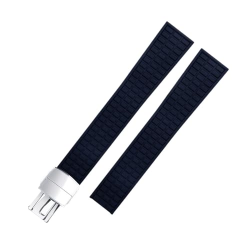 BAHDB Für Philippe Aquanaut 5067A-001 Gürtel Armband 19mm Weiche Fluorkautschuk FKM Gummi Uhrenarmband Zubehör Passend Für Patek Strap (Color : Dark Blue2, Size : 19MM) von BAHDB