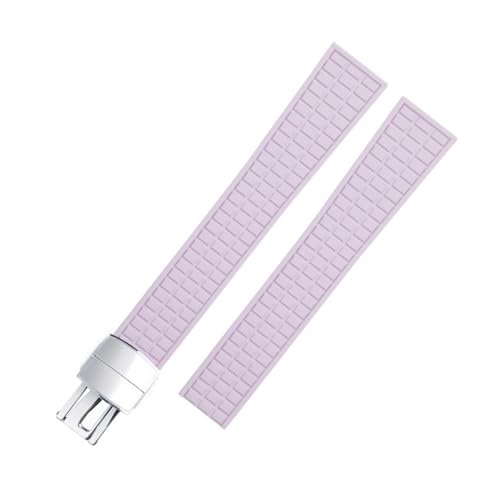 BAHDB Für Philippe Aquanaut 5067A-001 Gürtel Armband 19mm Weiche Fluorkautschuk FKM Gummi Uhrenarmband Zubehör Passend Für Patek Strap (Color : Purple 2, Size : 19MM) von BAHDB