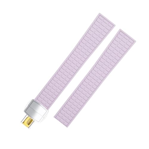 BAHDB Für Philippe Aquanaut 5067A-001 Gürtel Armband 19mm Weiche Fluorkautschuk FKM Gummi Uhrenarmband Zubehör Passend Für Patek Strap (Color : Purple 3, Size : 19MM) von BAHDB