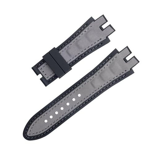 BAHDB Für den 28-mm-Nubukledergürtel der EXCALIBUR-Serie. Neues Silikon-Uhrenarmband-Zubehör, passend für Roger Dubuis-Armband (Color : Gray 5, Size : 28mm) von BAHDB