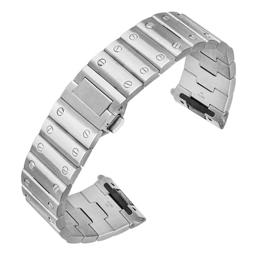 BAHDB Massives Edelstahl-Uhrenarmband für Cartier Santos wssa0010, Herrenarmband, 21 mm, Schnellverschluss-Uhrenarmband von BAHDB