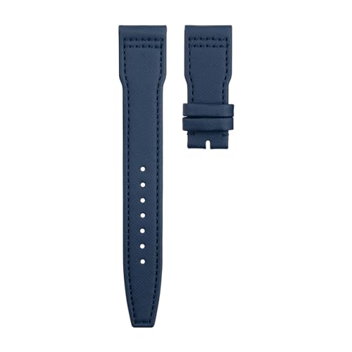 BAHDB Nylon Canvas Lederarmband 21mm 22mm für IWC Armband SPITFIRE MARK 18 Portugieser Portofino TOP GUN Pilot IW3777 Armband (Color : BLUE No buckle, Size : 22MM) von BAHDB