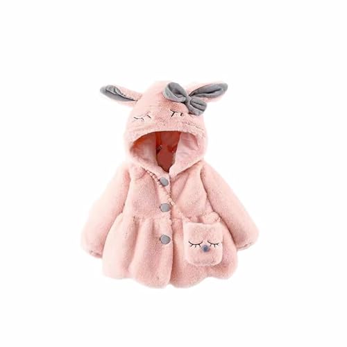 BALAKEBEI Mädchen Winter Wolle Warme Jacke Kinder Plüsch Verdickte Jacke Kapuzenjacke von BALAKEBEI