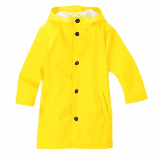 BALAKEBEI Unisex Kinder Kapuzen Regenmantel Jungen Winddichter Regenmantel Mädchen Gummi Regenmantel (52-130cm) von BALAKEBEI