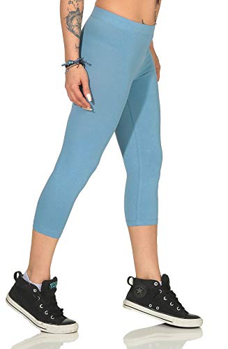 BALI Lingerie - Damen 3/4 Capri Leggings Jogginghose Sporthose - 4350 (M, Blau) von BALI Lingerie