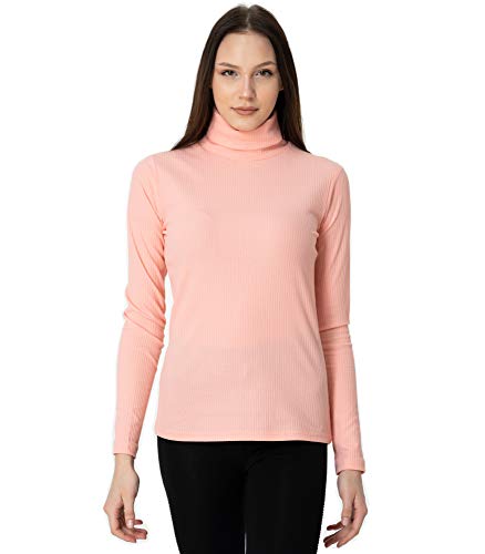 BALI Lingerie - Damen Rollkragen Shirt Ärmellos Langarm (1300, Rosa, L) von BALI Lingerie