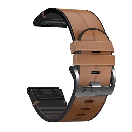 BANDKIT 22 x 26 mm Silikon-Armband QuickFit-Armbänder für Garmin Fenix 7X 7 6 6X Pro 5X 5 D2/Tactix 7 Leder-Smartwatch-Armbänder, 26mm D2 MK2 Enduro, Achat von BANDKIT