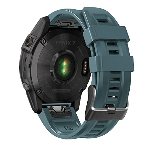 BANDKIT 26 22 mm Silikon-Schnellverschluss-Uhrenarmband für Garmin Fenix 7X 6X 5X 3HR Watch Easyfit Armband für Fenix 7 6 5 Watch, 22mm Fenix 5-5Plus, Achat von BANDKIT