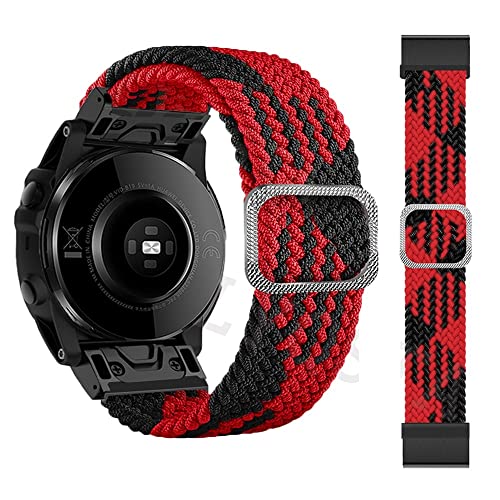 BANDKIT 26 x 22 mm Schlaufen-Nylon-Armband für Garmin Fenix 6X 6 Pro 5X 5 Fenix 7X 7 Epix MK2 Uhrenarmband Quick Easyfit Correa, 22mm Fenix 6 6Pro, Achat von BANDKIT