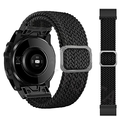 BANDKIT 26 x 22 mm Schlaufen-Nylon-Armband für Garmin Fenix 6X 6 Pro 5X 5 Fenix 7X 7 Epix MK2 Uhrenarmband Quick Easyfit Correa, 26mm Descent Mk1 MK2, Achat von BANDKIT