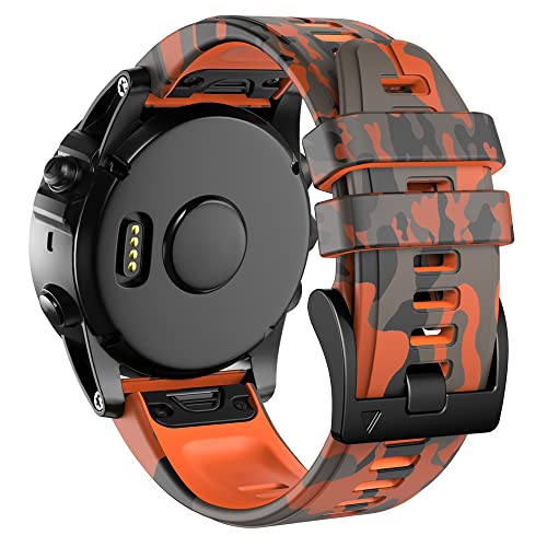 BANDKIT Quickfit-Lederarmband für Garmin Fenix 7X 6X 5X 22 mm, Silikon-Easyfit-Armband für Fenix 7 6 5 955 Epix Watch, 26mm Fenix 5X Plus, Achat von BANDKIT