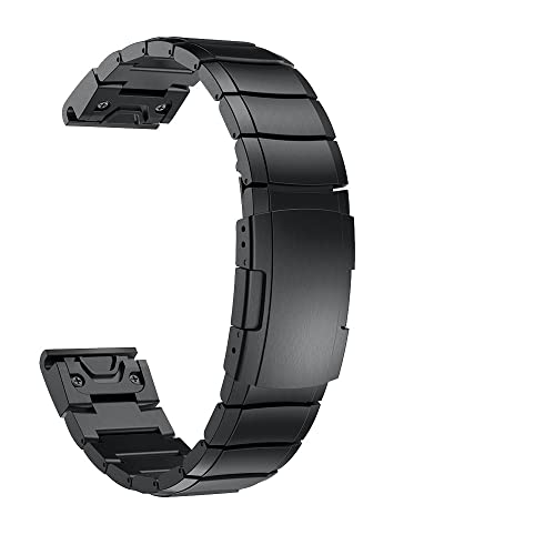 BANDKIT Uhrenarmband für Garmin Fenix 6, 6X, 6S, Pro, 5X, 5, 5S, 3HR, D2, S60, 26, 20 mm, Schnellverschluss, Edelstahl-Armband, For Fenix 5S 5S Plus, Achat von BANDKIT