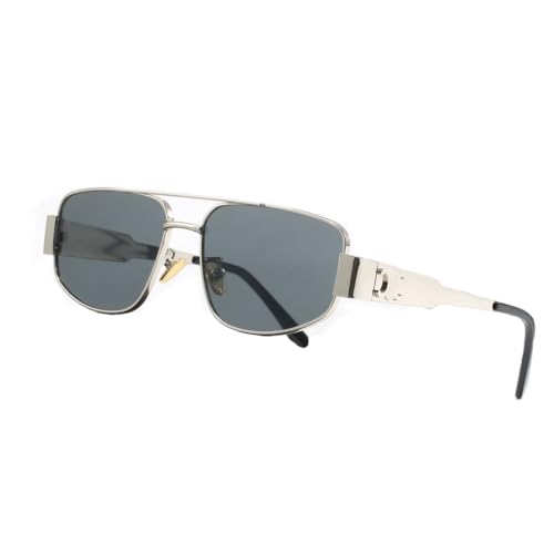 BANGN Sonnenbrille Damen, Retro Trendy Klassische Brille,Vintage Sonnenbrille Rave Brille,UV-Schutz-Sonnenbrille für Draußen (B) von BANGN