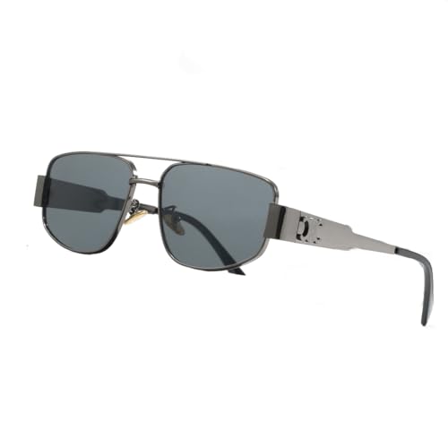 BANGN Sonnenbrille Damen, Retro Trendy Klassische Brille,Vintage Sonnenbrille Rave Brille,UV-Schutz-Sonnenbrille für Draußen (D) von BANGN