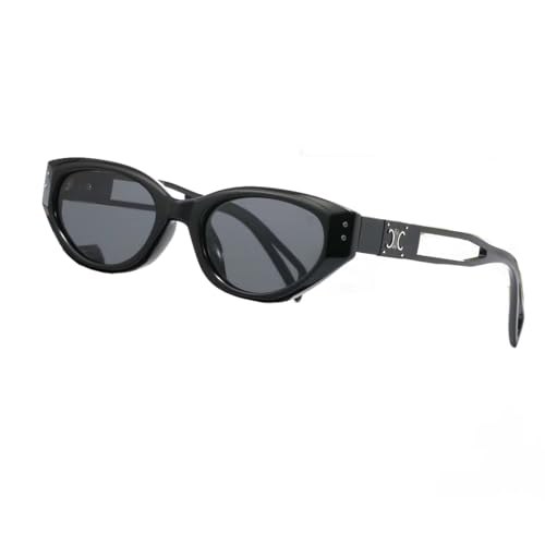 BANGN Sonnenbrille Damen, Retro Trendy Klassische Runden Brille,Vintage Sonnenbrille Rave Brille,UV-Schutz-Sonnenbrille für Draußen (A) von BANGN